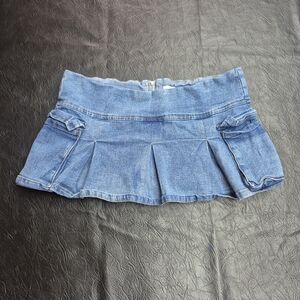 Almost Famous Blue Denim Mini Skirt